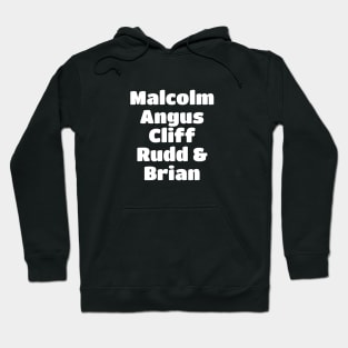 AC/DC Band Member White Type Hoodie